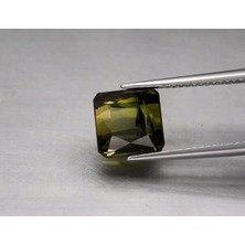 Aries 4.95 ct 8.7x8.5  mm Scissor-Cut Natural Unheated Green Tourmaline, Mozambique
