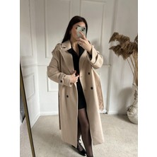Rossa Butik Astarlı Kuşaklı  Kaşe Kaban