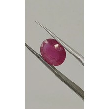Aries 4.15 ct 11.3x9.2  mm Oval Natural Ruby ( Heated Glass Filling)