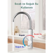 Smartgift Elektrikli Sıcak Su Musluğu Termal Musluk Ani Su Isıtıcı Musluk (Alttan Girişli)