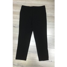 Ece Giyim Scuba Yanlardan Cepli Önü Dikişli Paçası Çakmalı Beli Lastikli Büyük Beden Pantolon