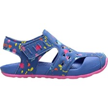 SKECHERS SIDE WAVE-LIL PRINTER 86428N-BLPK ÇOCUK Mavi Sandalet&Terlik