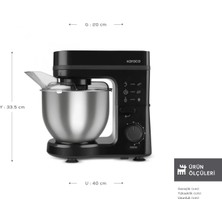 Karaca Maestrochef Stella Stand Mikser Siyah 1500W