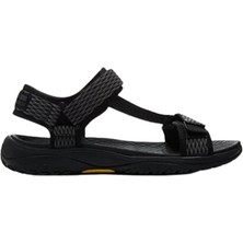 Skechers Lomell - Rip Tide 204351-BKGY Siyah Sandalet&Terlik Yumuşak File Kumaş ve Goodyear® Taban Teknolojisi