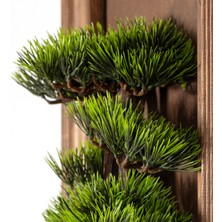 Timber Bonsai Tablaeu - 8 - Masif Ahşap Çerçeveli 3 Boyutlu Yapay Ağaç Tablosu 33X60 cm