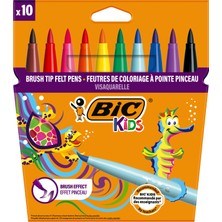 BIC Kids Visaquarelle Fırça Uçlu Keçeli Boya Kalemi 10 Renk