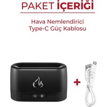 Golden Tech Ultrasonik Hava Nemlendirici Simülasyon 3D Alev Işığı Nemlendirici - Buhar Makinesi 230ML