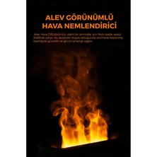 Golden Tech Ultrasonik Hava Nemlendirici Simülasyon 3D Alev Işığı Nemlendirici - Buhar Makinesi 230ML