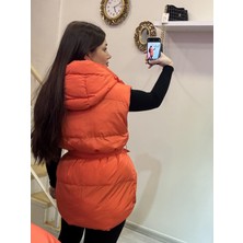 Rossa Butik Kuşaklı Kapüşonlu Şişme Yelek