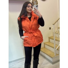 Rossa Butik Kuşaklı Kapüşonlu Şişme Yelek