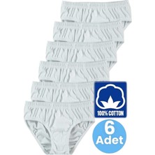 Uniquetrenders Erkek Çocuk  Pamuklu 6'lı Beyaz Slip Külot