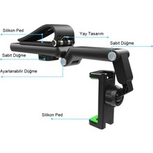 **360° Dönen Araç Içi Telefon Tutucu - Güneşlik Montajlı, Şık ve Dayanıklı Tasarım, Universal Uyumlu, Güçlü Tutuş, Güvenli Sürüş, Navigasyon ve Video Için Ideal, Kolay Kurulum!**