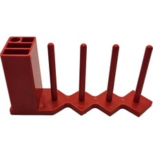 Moonstar Dikiş Makinesi Mıknatıslı Masura Koyma Aparatı 4'lü Tek Kutulu Kırmızı