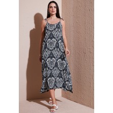 Lela Regular Fit İp Askılı Uzun Elbise Bayan ELBİSE 5865732