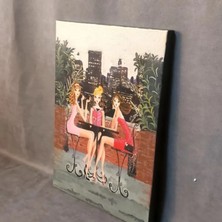 Uretti - Gülnur 8452 6171 El Yapımı Üç Kız Duvar Panosu