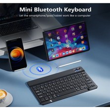 Samsung Galaxy Tab A9 Plus 11 Inç Uyumlu Standli Tablet Kilif + Bluetoothlu Klavye Mouse