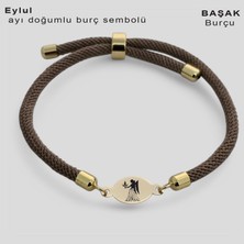 Archin Yuvarlak Figürlü 14 Ayar Altın Plakalı Özel Burç Semboller Bilekliği