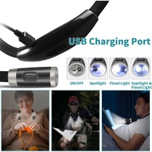 Şarj Edilebilir Boyun Askılı LED Okuma Lambası - Esnek, Taşınabilir, Göz Koruyucu, 360° Ayarlanabilir, Uzun Pil Ömrü, Kitap Okuma, Çalışma, Kamp, El Işi, Gece Kullanımı Için Ergonomik Tasarım