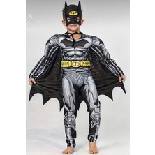 Gezen Ay Batman Kaslı Çocuk Kostümü - Batman Çocuk Kaslı Kıyafeti
