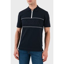 Boss % 100 Pamuk Regular Fit Yarım Fermuarlı Polo Yaka T Shirt Erkek POLO YAKA T SHİRT 50505542 404