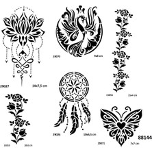 Airbrush Tattoo Zarif Kadınlar Hint Kınasıyla Geçici Dövme Yapma Seti