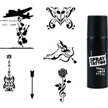 Airbrush Tattoo Müzik Hayatttır Spray Tattoo Ile Geçici Dövme Yapma Seti