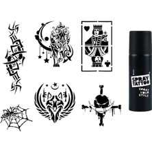 Airbrush Tattoo Tribal Şans Spray Tattoo Ile Geçici Dövme Yapma Seti