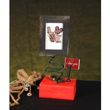 Fotoğraf Çerçevesi Ahşap 6x9  cm  Kırmızı