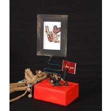 Fotoğraf Çerçevesi Ahşap 6x9  cm  Kırmızı