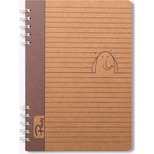 Prestij Elephant Kraft Çizgili Defter