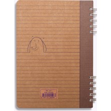 Prestij Elephant Kraft Çizgili Defter