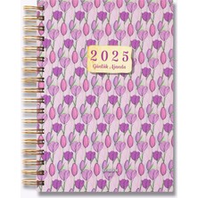 Denden Spiralli 2025 Lilac Tulipa Ajanda , 17X24 cm