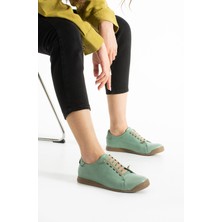 Hand Kadın Hakiki Deri Yeşil Vizon Günlük Ayakkabı