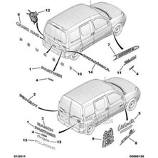 Peugeot Partner Van Boxer Expert Arka Bagaj Yazı - 8665.RW