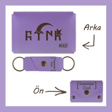 Miawiki Mor Menekşe, Türklük Ruhu Taşıyan, Kişiye Özel Göktürkçe Cüzdan ve Anahtarlık Set, Asalet Temalı