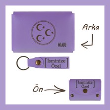 Miawiki Mor Menekşe, Asaletin Yansıması Üç Hilal Yıldız Temalı, Isme Özel Cüzdan Seti, Koleksiyon Hediyesi