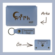 Miawiki Gök Mavi, Efsanevi Mirası Yaşatan Göktürk Desenli Cüzdan & Anahtarlık Set, Anlamlı Armağan