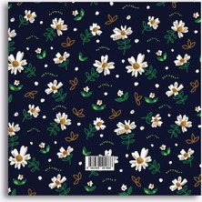 My Mia Art Mavi Papatya  Kenar Baskılı Defter, 16X16 cm