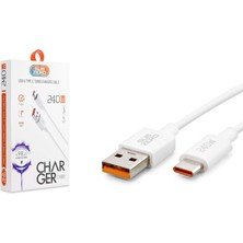 Realme Gt3 Uyumlu 240W Pd Type-C Hızlı Şarj Data Kablosu 1mt (Saliseli Orginal Subzero )