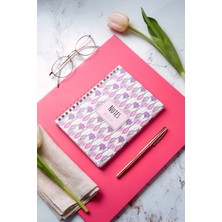 My Mia Art Tulip-Midi  Sert Kapak Spiralli Defter, 14X20 cm