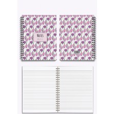 My Mia Art Tulip-Midi  Sert Kapak Spiralli Defter, 14X20 cm
