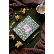 My Mia Art Starflower- Midi  Sert Kapak Spiralli Defter, 14X20 cm