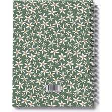 My Mia Art Starflower- Midi  Sert Kapak Spiralli Defter, 14X20 cm