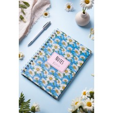 My Mia Art Daisy-Big  Sert Kapak Spiralli Defter, 17X24 cm