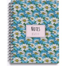 My Mia Art Daisy-Big  Sert Kapak Spiralli Defter, 17X24 cm
