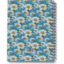 My Mia Art Daisy-Big  Sert Kapak Spiralli Defter, 17X24 cm