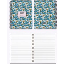 My Mia Art Daisy-Big  Sert Kapak Spiralli Defter, 17X24 cm