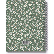 My Mia Art Starflower-Big   Sert Kapak Spiralli Defter, 17X24 cm