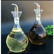 2 Adet 900 ml Borosilikat Tombul Cam Yağdanlık ve Altlık Yağlık Sirkelik