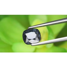 1.94 ct 7.5x6.7  mm Cushion Natural Greenish Blue Spinel, Myanmar